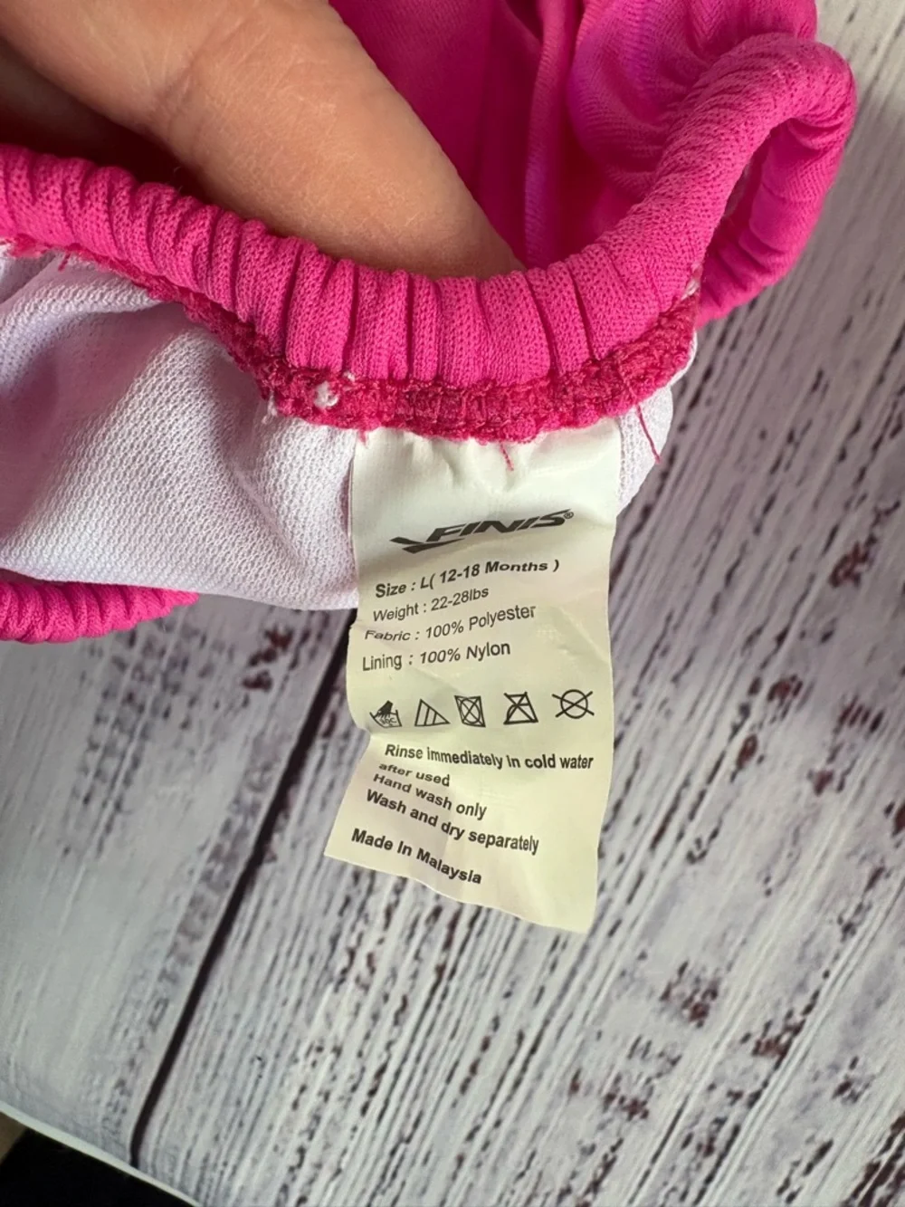 Kids Pink Swim Diaper Cover NEVER USED
